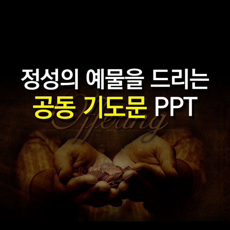 정성의 예물을 드리는 공동기도문 PPT